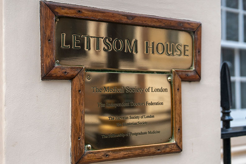 Lettsom House brass plaque Lettsom House brass plaque