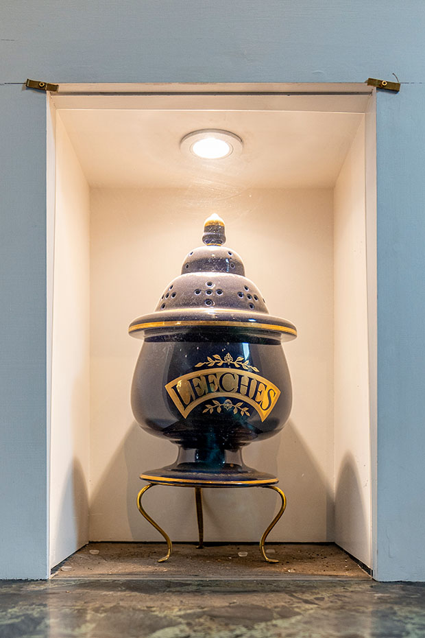 An historical medical artefact in the Lettsom House Library function room for hire An historical medical artefact in the Lettsom House Library function room for hire