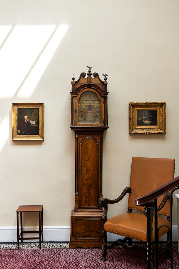 Entrance Hall to Lettsom House with Grandfather clock